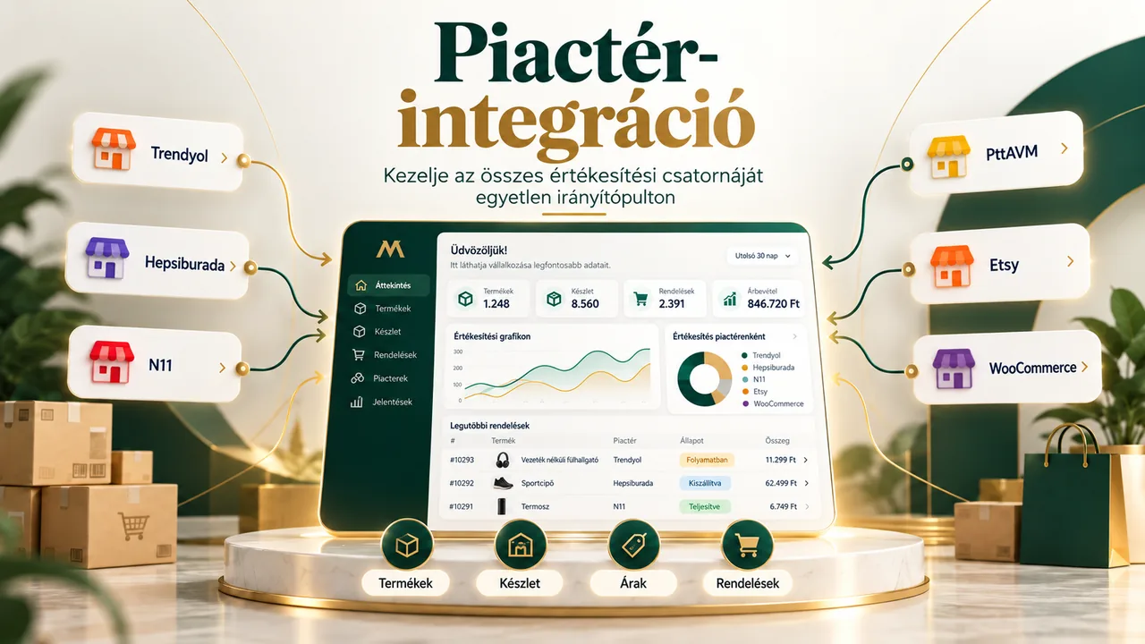 Piactér-integráció minden értékesítési csatorna központi kezeléséhez