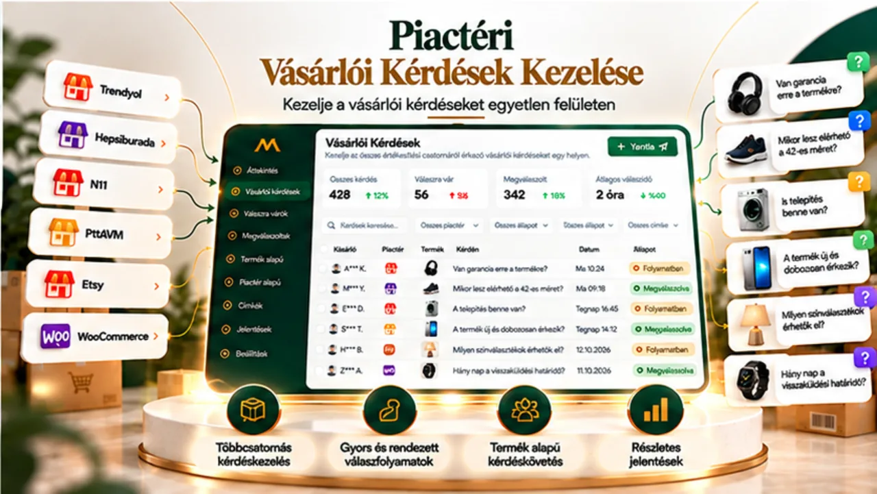 Kezelje a piactéri vásárlói kérdéseket egyetlen felületen