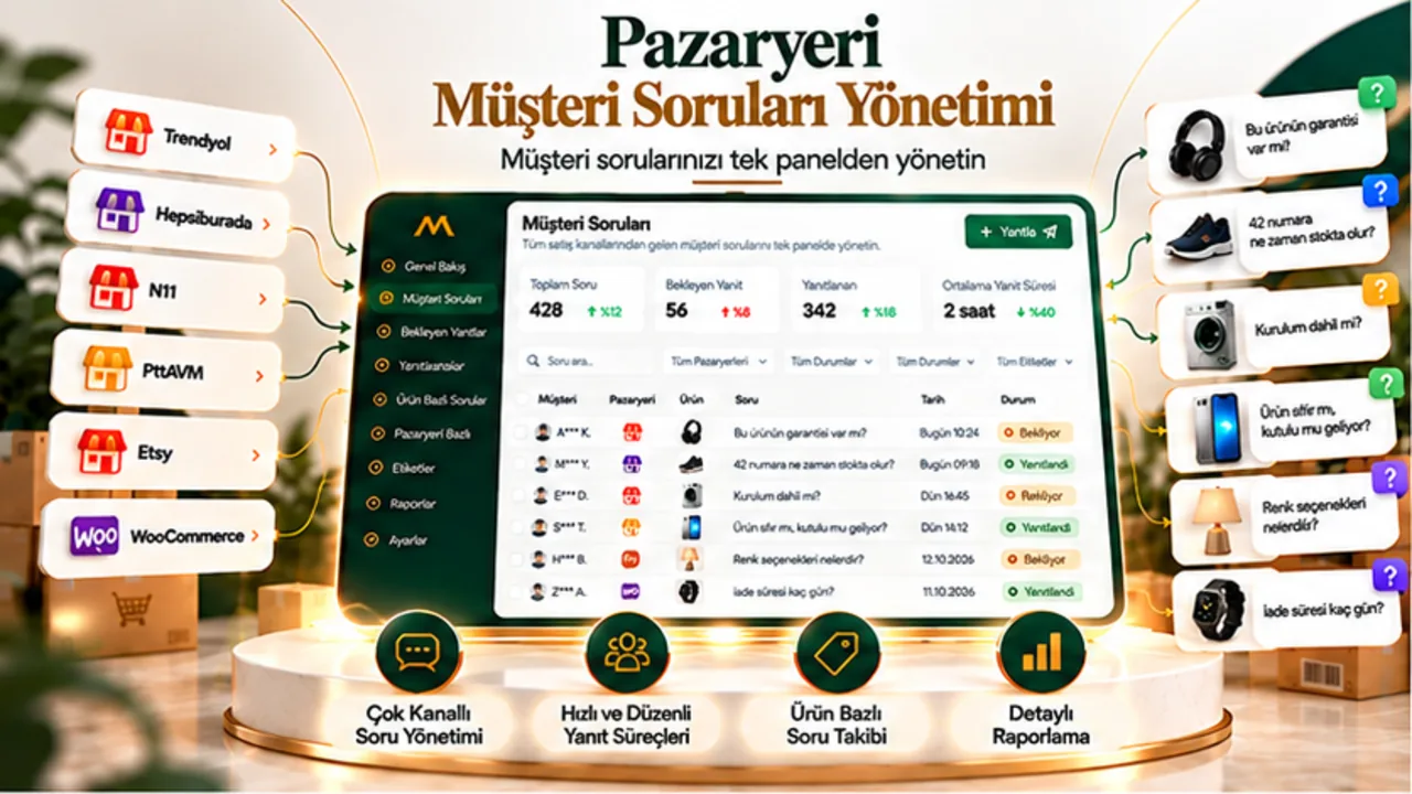 Pazaryeri Müşteri Sorularını Tek Panelden Yönetin