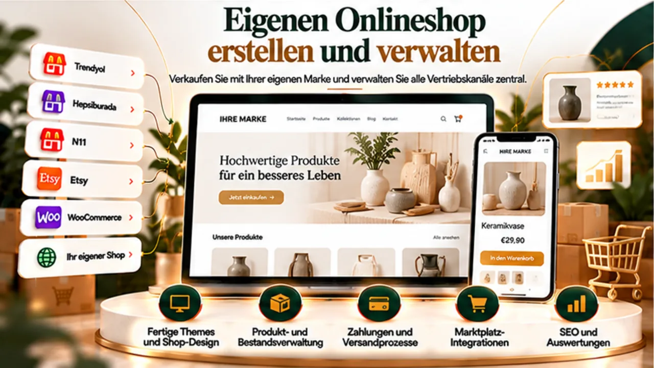 Eigenen Onlineshop erstellen und zentral verwalten
