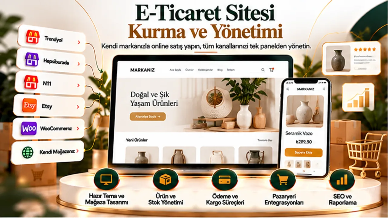 E-Ticaret Sitesi Kurma ve Yönetimi ile Kendi Markanızla Satış Yapın