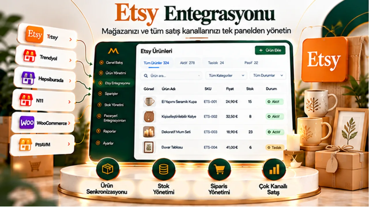 Etsy Entegrasyonu ile Mağazanızı Tek Panelden Yönetin