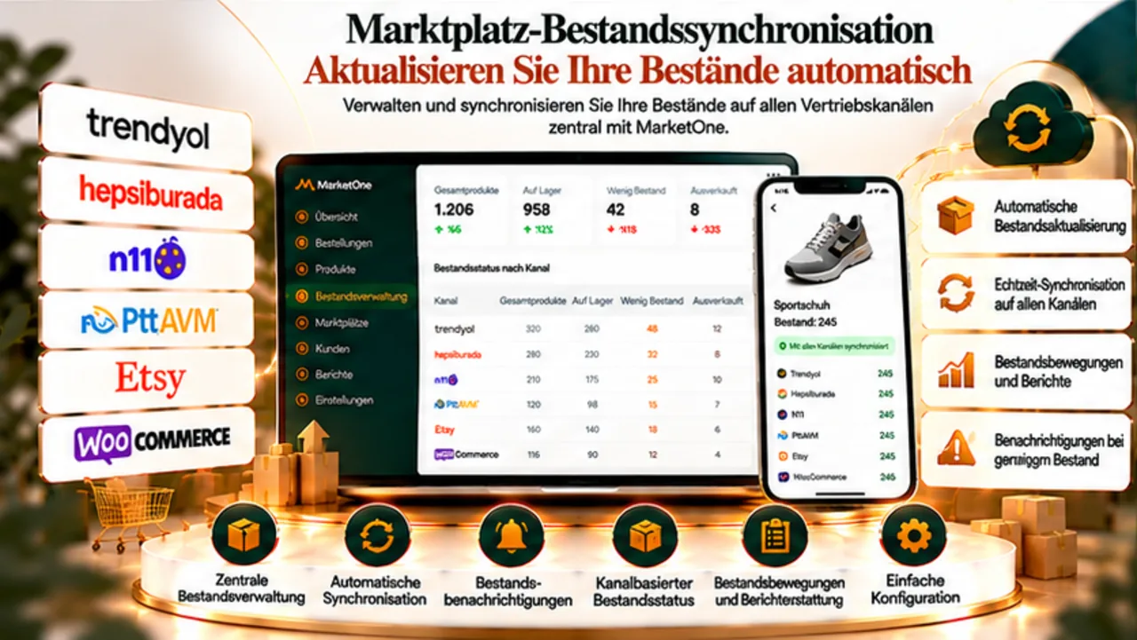 Bestände auf mehreren Marktplätzen automatisch synchronisieren