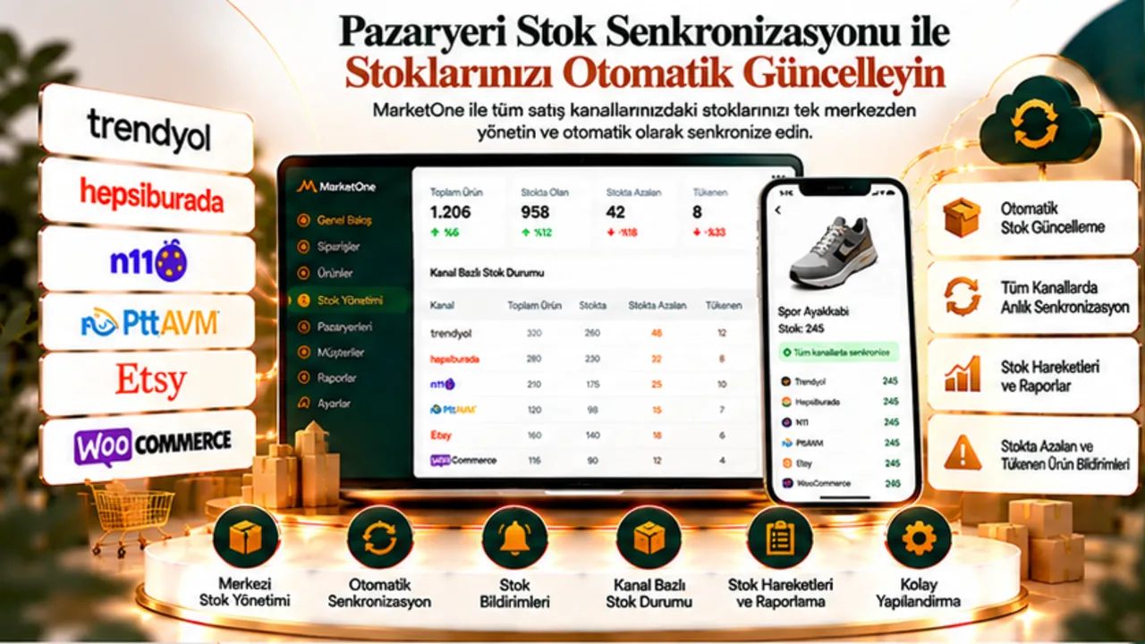 Pazaryeri Stok Senkronizasyonu ile Stoklarınızı Otomatik Güncelleyin