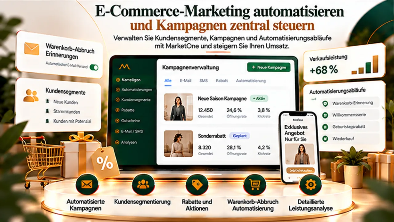 E-Commerce-Marketing automatisieren und Kampagnen zentral steuern