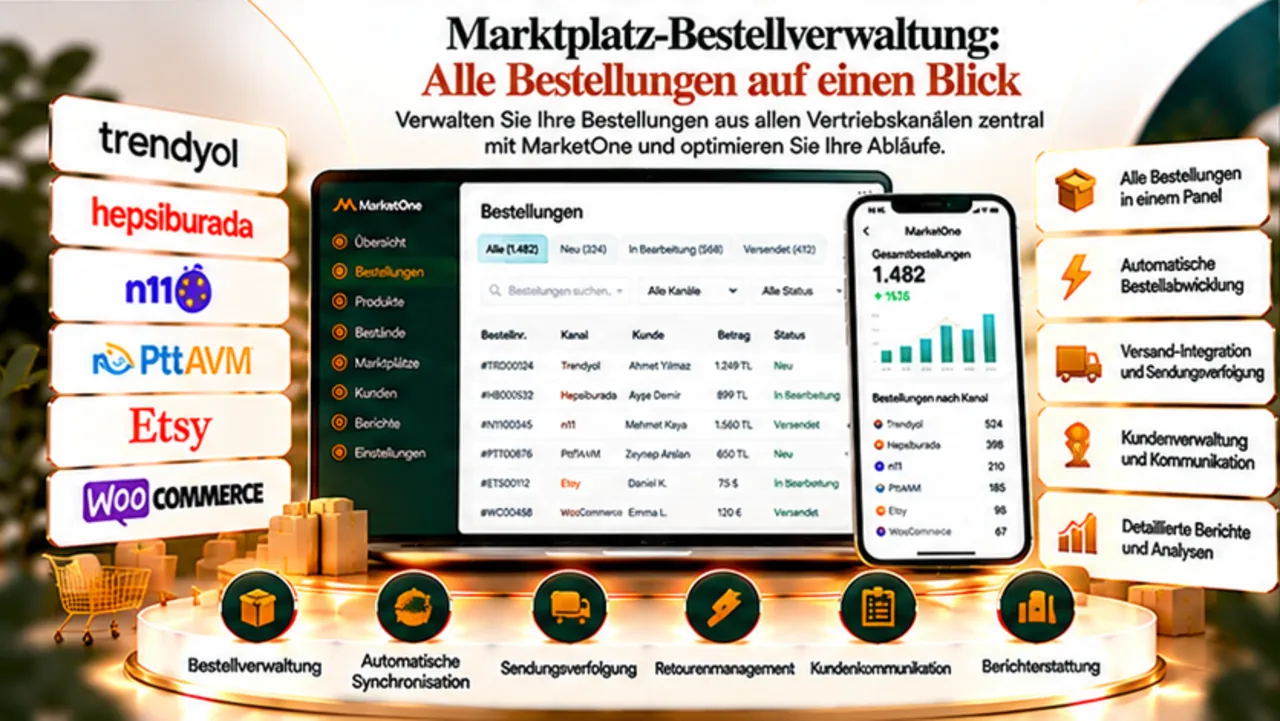 Marktplatz-Bestellungen zentral in einem Dashboard verwalten