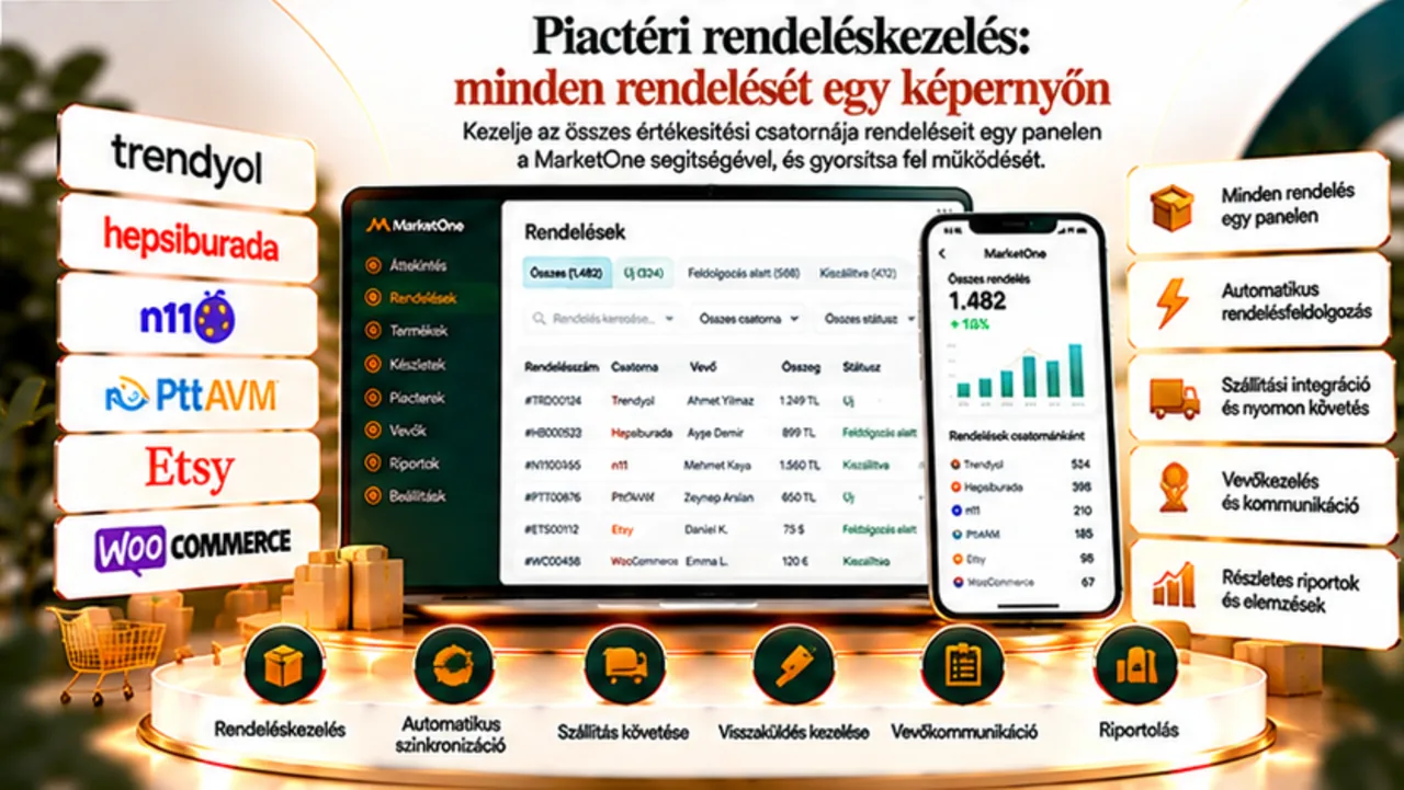 Kezelje piactéri rendeléseit egyetlen irányítópulton