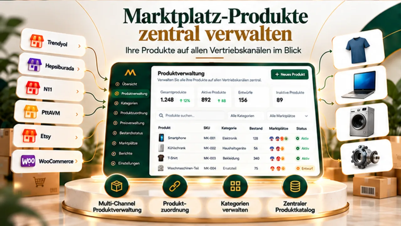 Marktplatz-Produkte zentral in einem Dashboard verwalten
