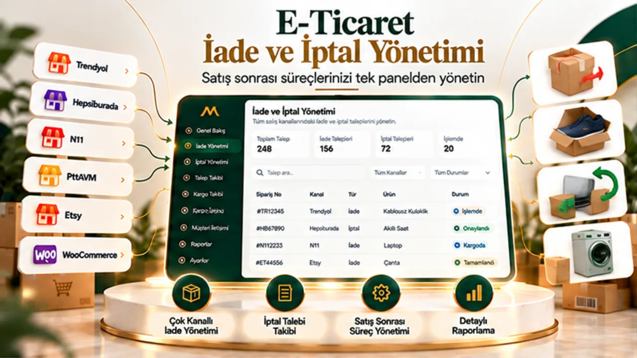 E-Ticaret İade ve İptal Yönetimi ile Süreçlerinizi Tek Panelden Yönetin