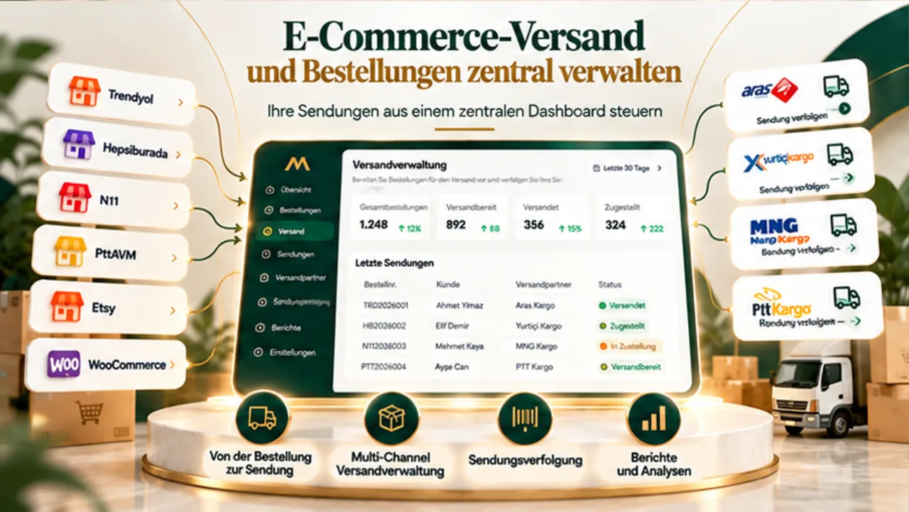E-Commerce-Versand und Bestellungen zentral verwalten