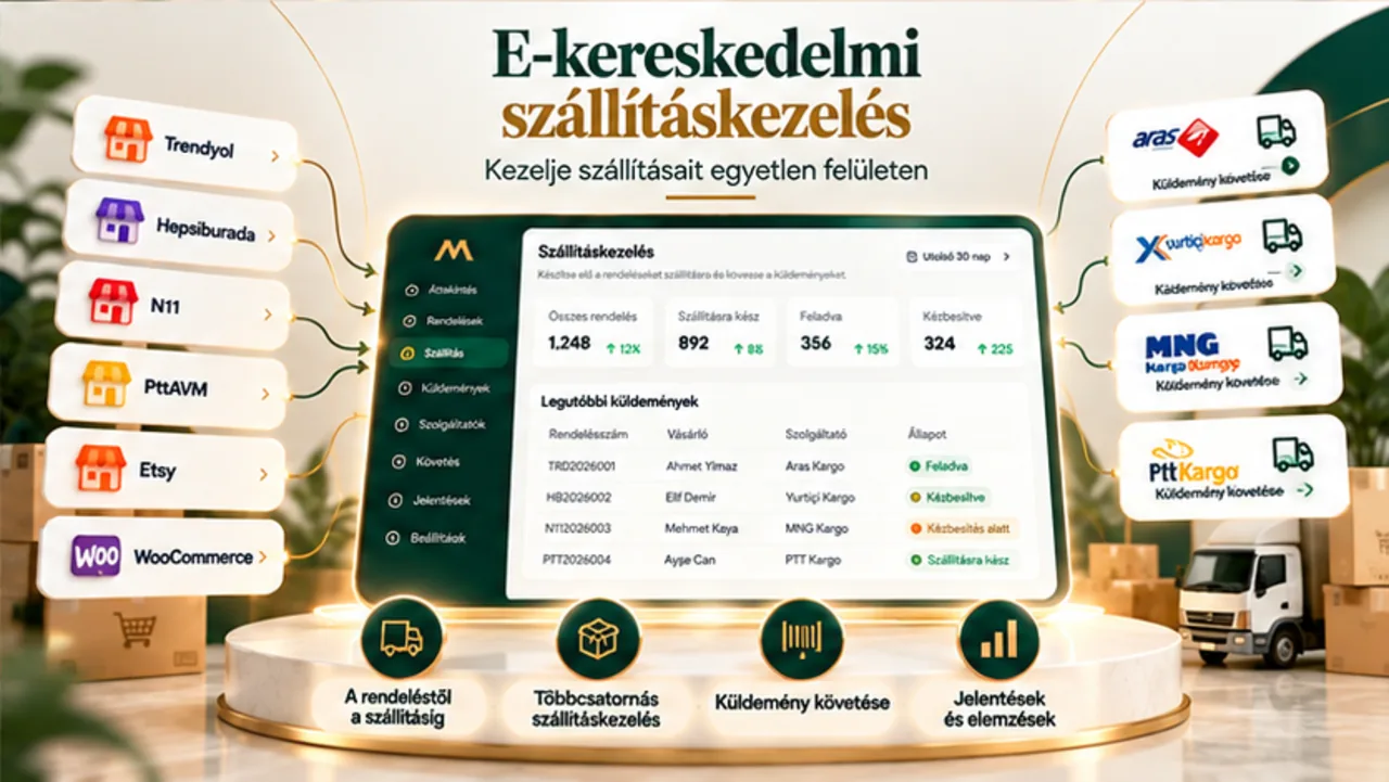 Kezelje e-kereskedelmi szállításait egyetlen felületen