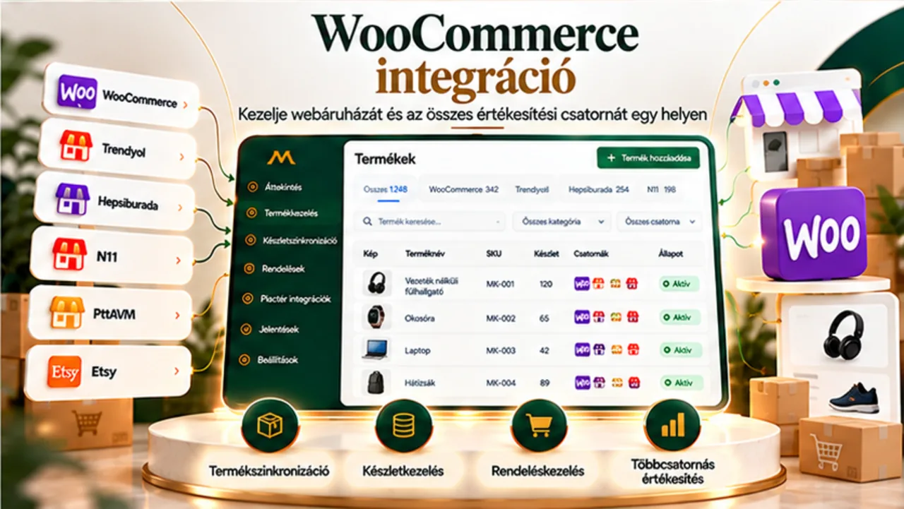 WooCommerce-integráció és értékesítési csatornák kezelése egy helyen