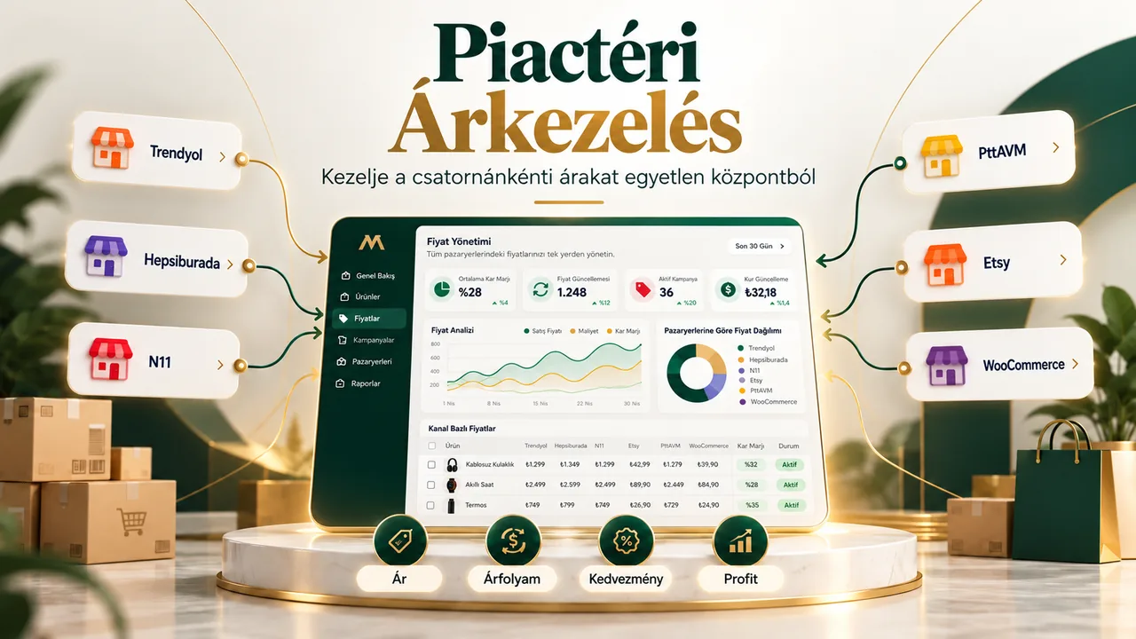 Kezelje piactéri árait csatornánként egy központi rendszerből