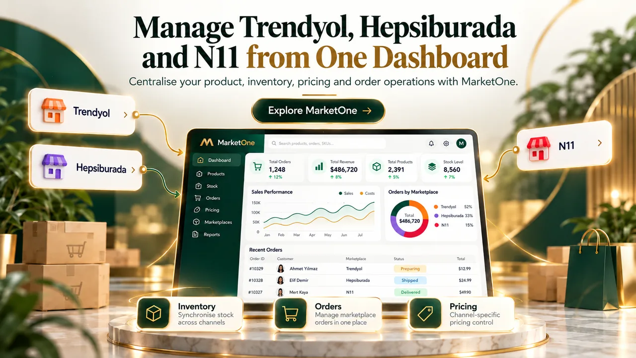 Manage Trendyol, Hepsiburada and N11 from One Dashboard